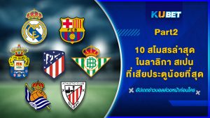 10 สโมสรล่าสุดในลาลิกา สเปนที่เสียประตูน้อยที่สุด EP.2 – KUBET
