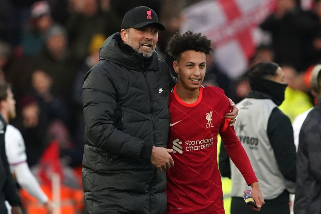 Kaide Gordon นักเตะจากลิเวอร์พูล และ Jurgen Klopp By KUBET