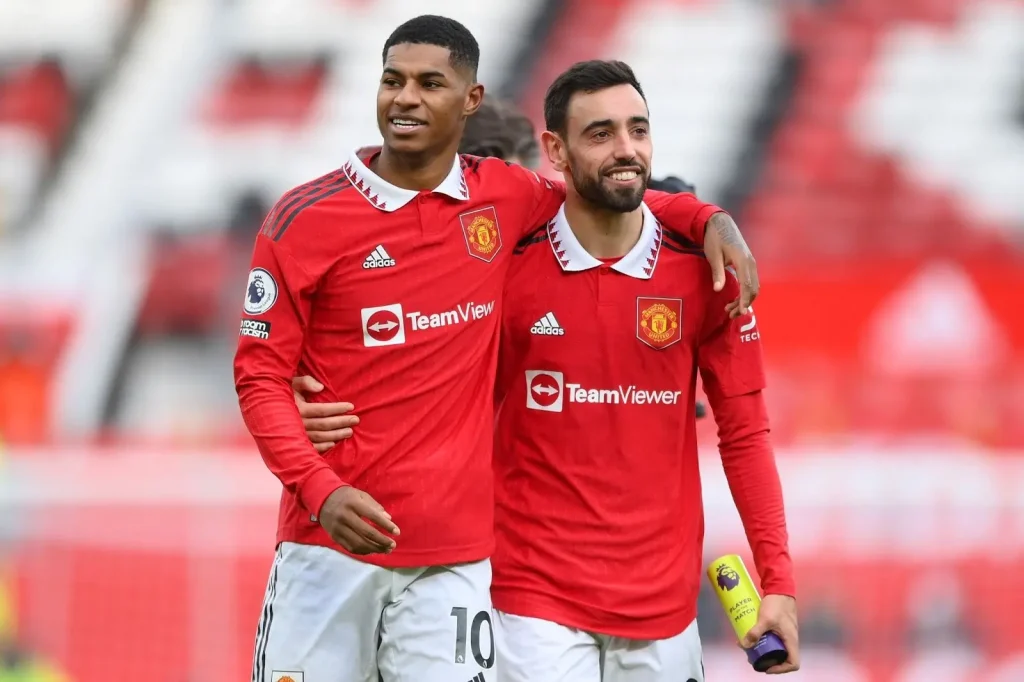 Bruno Fernandes and Marcus Rashford KUBET
