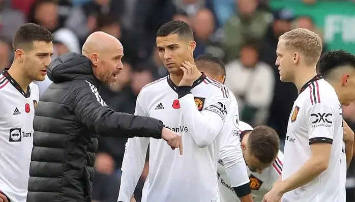 Cristiano Ronaldo and Erik ten Hag KUBET