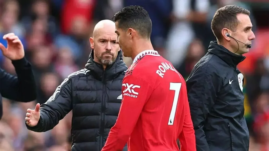 Cristiano Ronaldo and Erik ten Hag (manchester united) KUBET