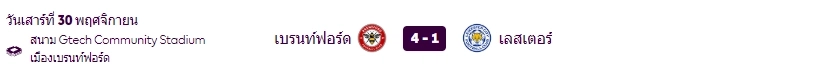 เบรนท์ฟอร์ดเอาชนะเลสเตอร์ - KUBET
