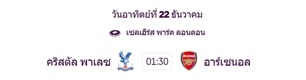 คริสตัล พาเลซพบอาร์เซนอล - วิเคราะห์บอล