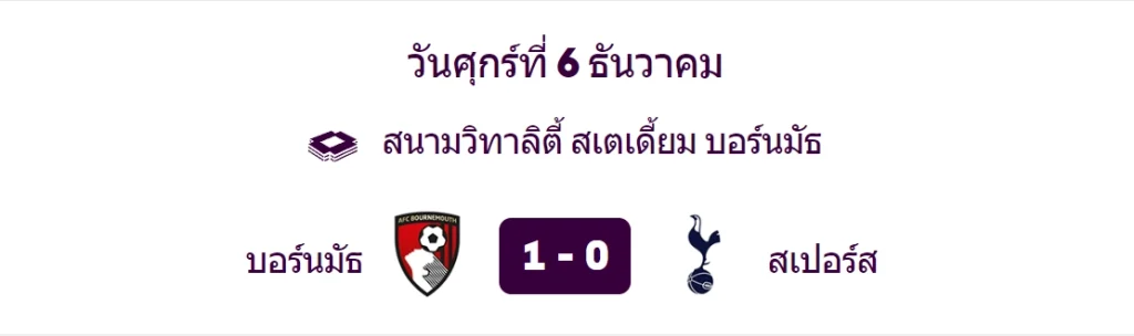 บอร์นมัธ ชนะสเปอร์ส - KUBET