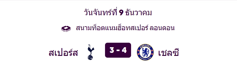 สเปอร์ส 3-4 เชลซี - KUBET