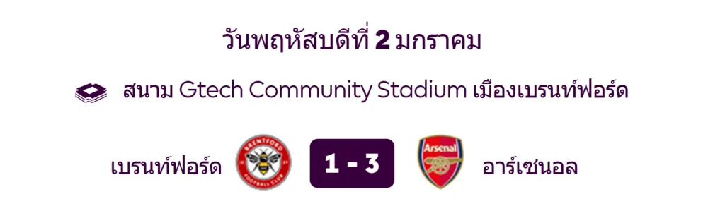 ผลการแข่งขัน - พรีเมียร์ลีก