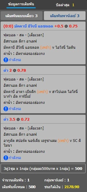แทงบอล สเต็ป อัตราต่อรองฮ่องกง